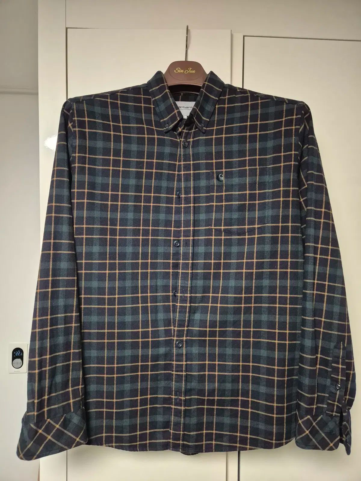 CARHATT カーハート BAXTER SHIRT ブラックグリーン CHECK シャツ L