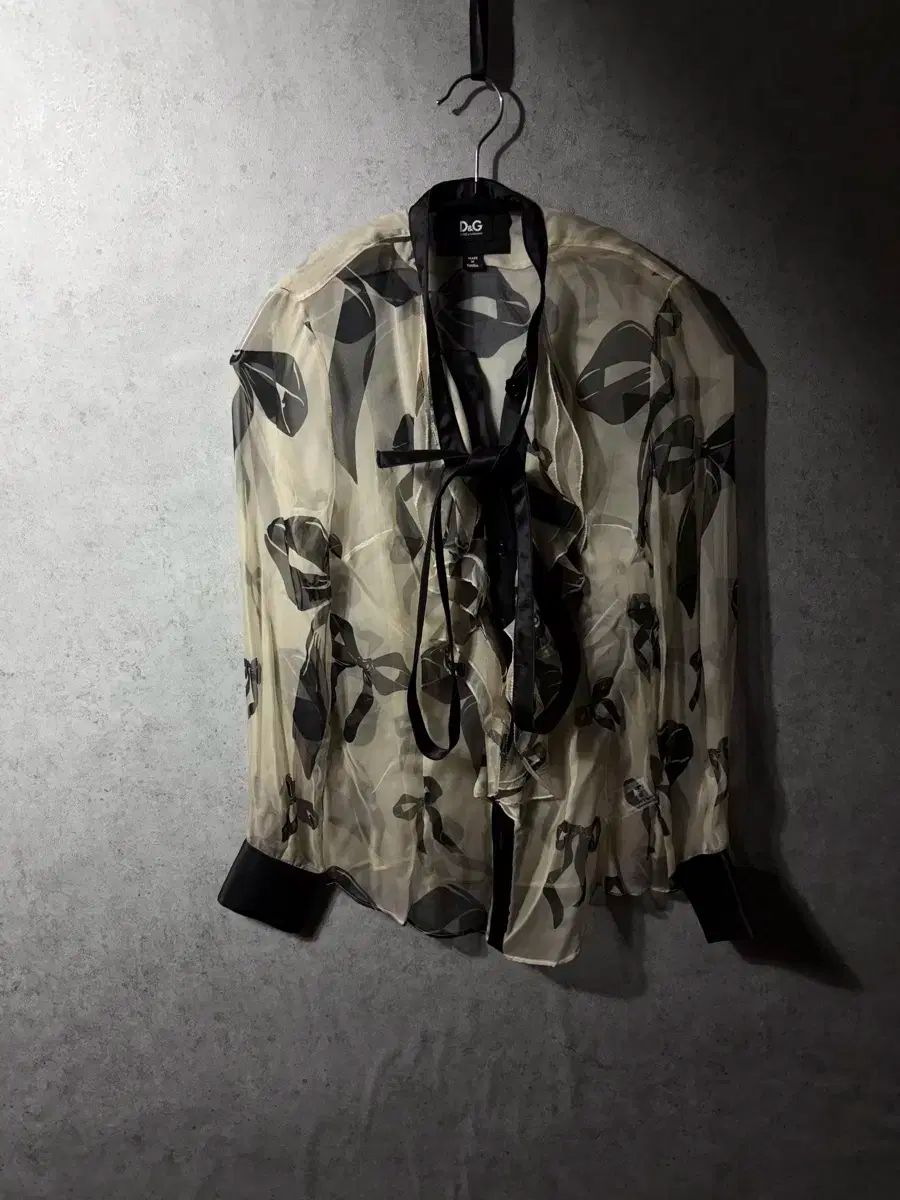ドルチェ＆ガッバーナ リボン シースルー シャツ