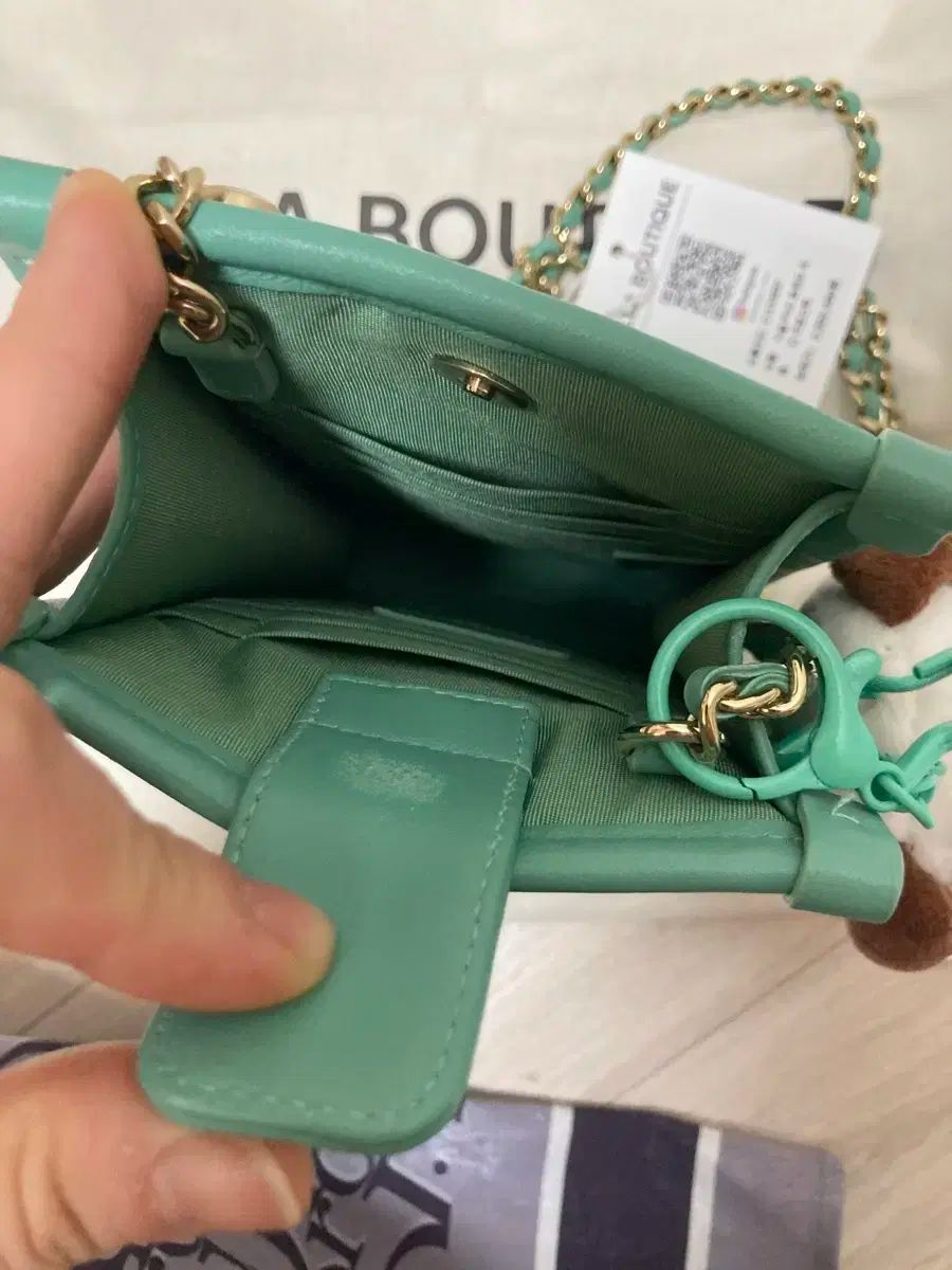  エルラブティック シャネル ミニ ミント 携帯ホルダー クロスバック メッセンジャーバッグ ショルダーバッグ