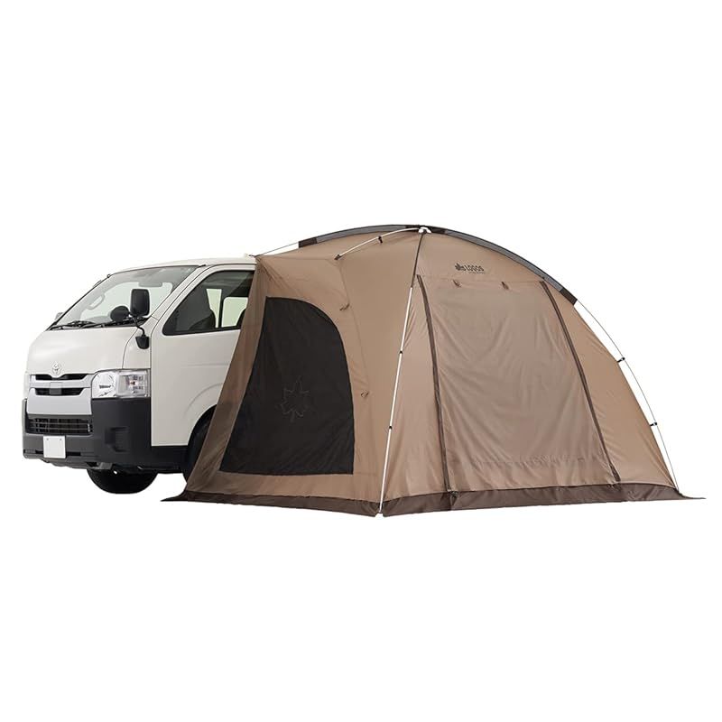 ロゴス LOGOS Tradcanvas ハイタイプカーサイドオーニング 2人用 ベージュ 約 幅320×奥行250×高さ210 cm