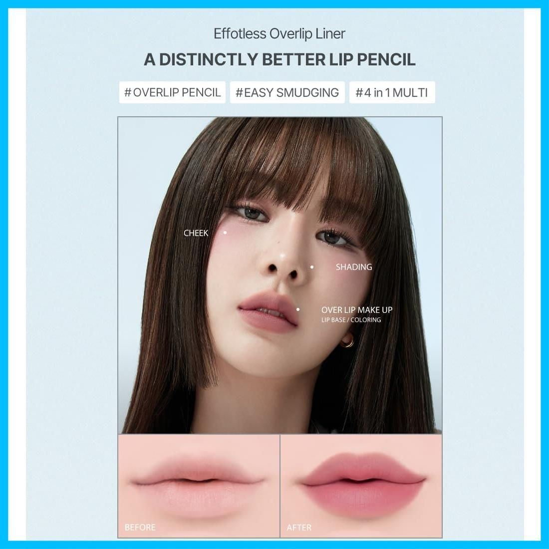  商品 On Dote Mood Lip ドットオンムードリップペンシル Pencil リップライナー リップベース シェディング チーク Percent マルチ4 in 1リップペンシル 口角ライナー ハートパーセント Heart 04.ストロベリーミル リップライナー メイクアップ