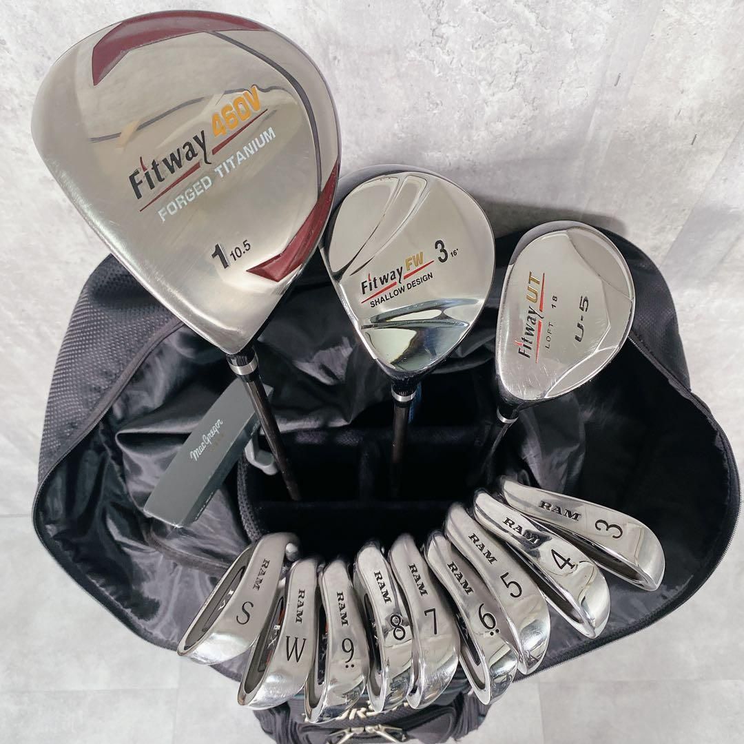 V159 左利き FITWAY 他 メンズ ゴルフ クラブセット 豪華 13本入