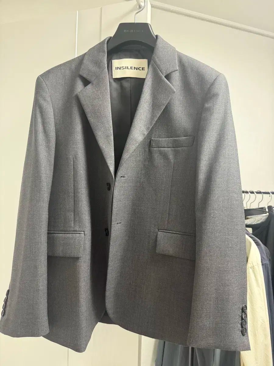 INSILENCE オーバーサイズ ウール ブレーザー ダークグレー Sサイズ