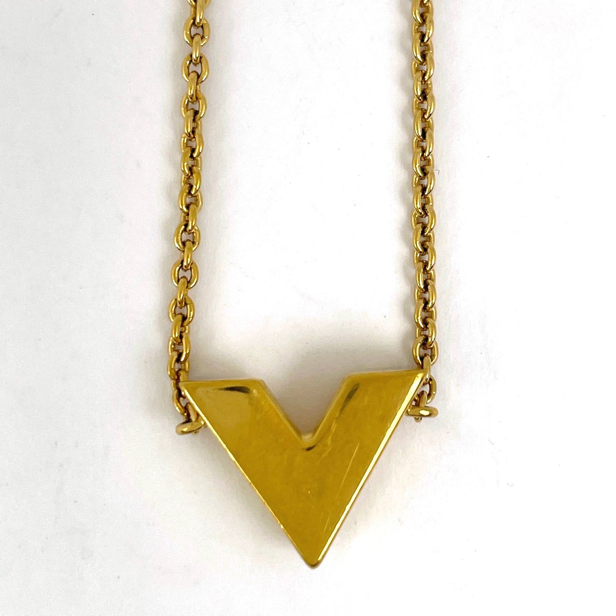 ルイ ヴィトン Louis Vuitton エセンシャル V ブレスレット ロゴ 腕輪 チェーン GP ゴールド レディース