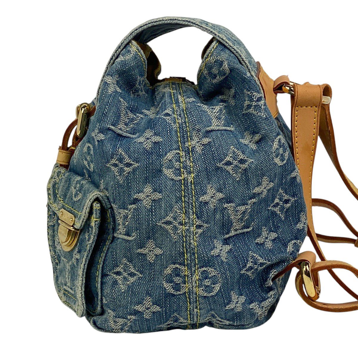 ルイ ヴィトン Louis Vuitton サック アド PM バッグパック リュック モノグラムデニム ブルー M95057 レディース