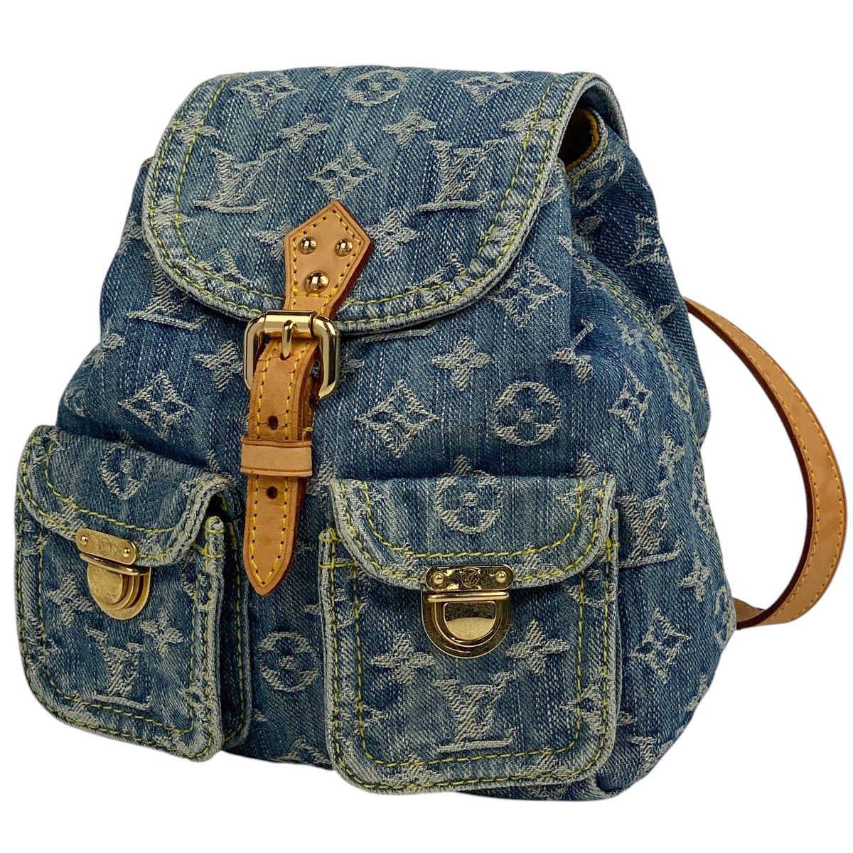 ルイ ヴィトン Louis Vuitton サック アド PM バッグパック リュック モノグラムデニム ブルー M95057 レディース