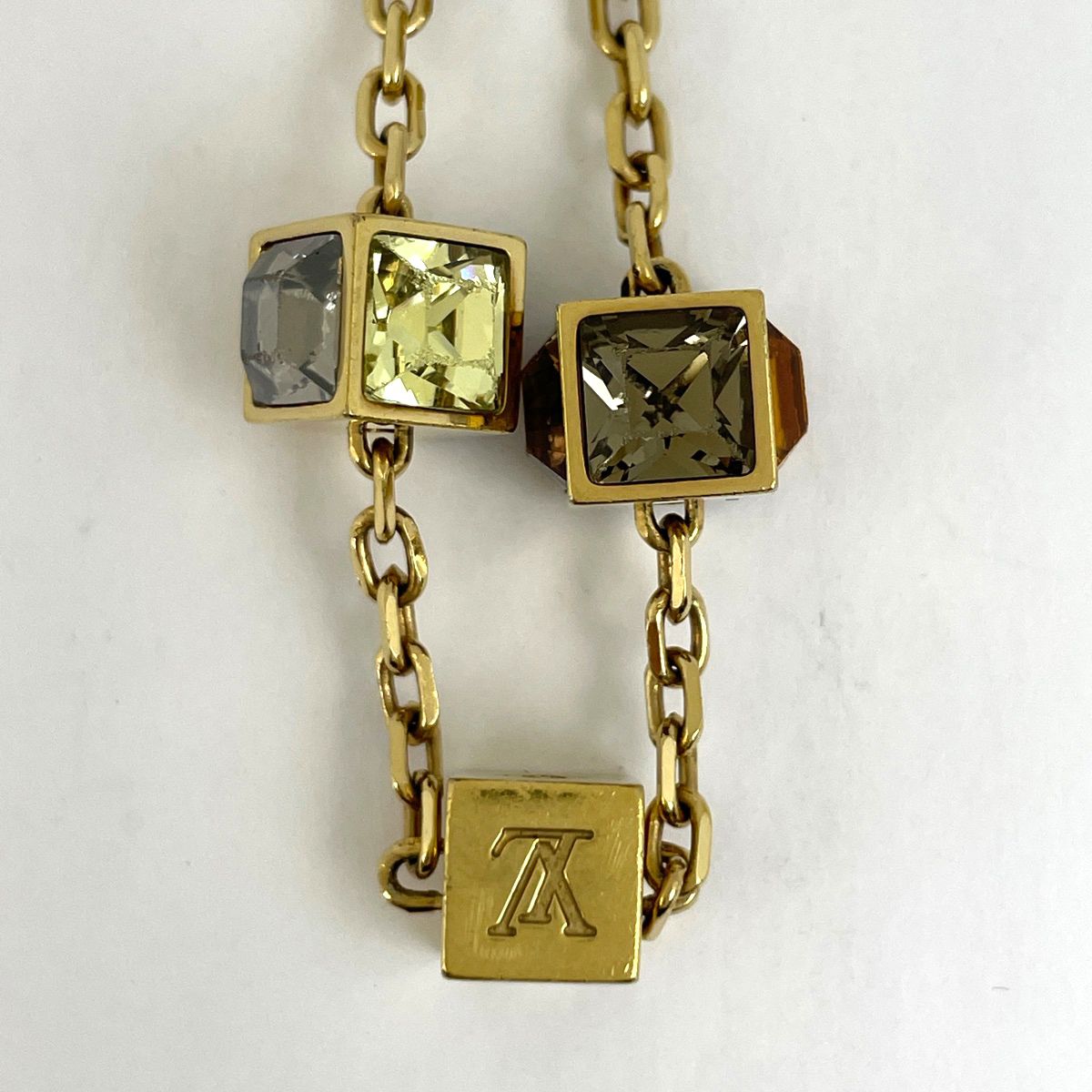 ルイ ヴィトン Louis Vuitton ブラスレ ギャンブル 腕輪 ストーン ブレスレット GP ゴールド レディース