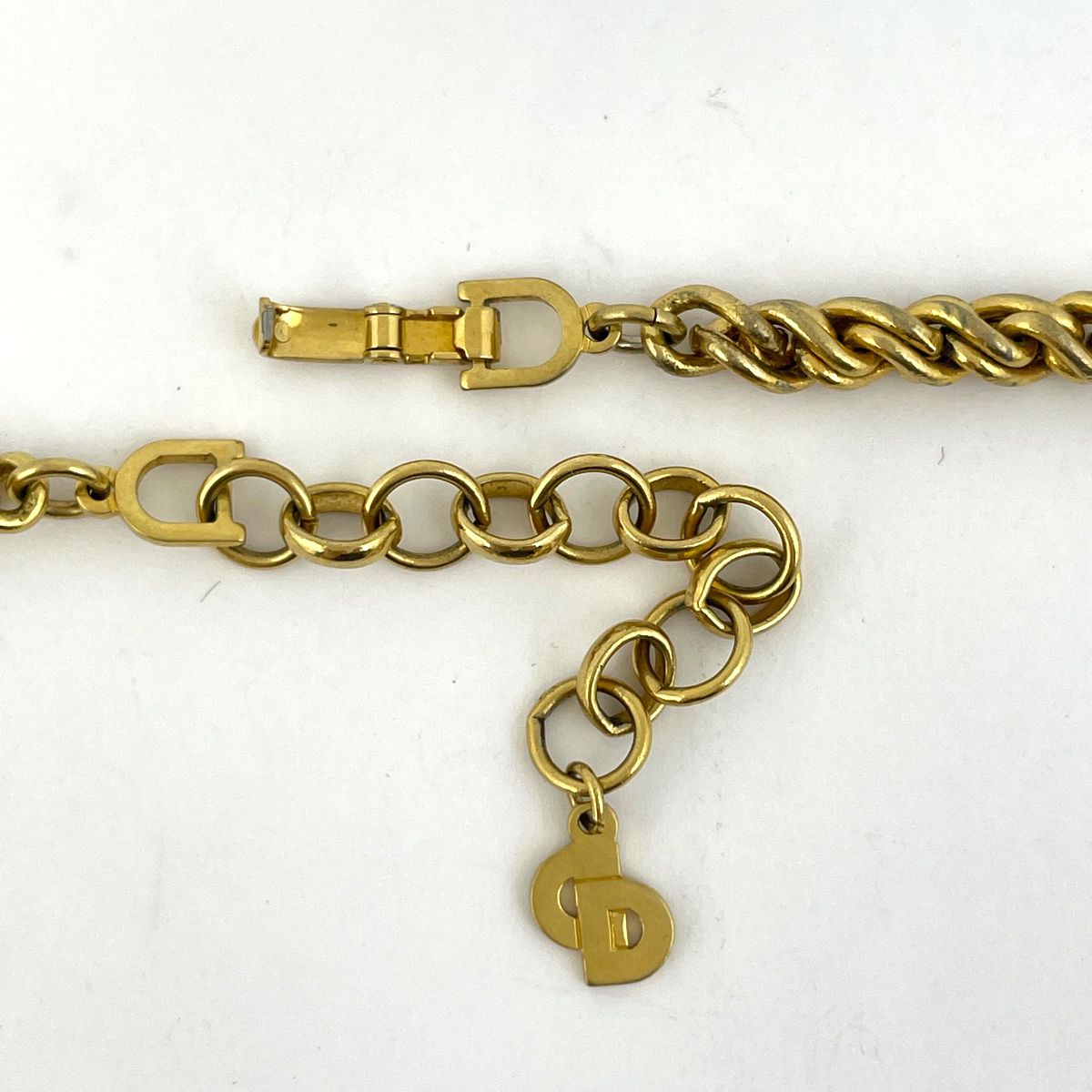 クリスチャンディオール Christian Dior ロゴ チェーン ネックレス CD