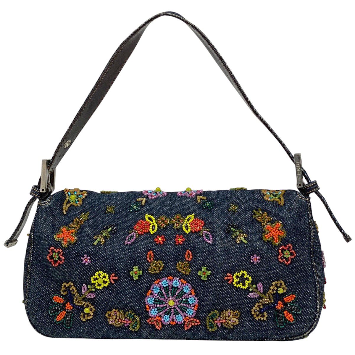 フェンディ FENDI ズッカロゴ マンマバケット ビーズ 刺繍 ワン