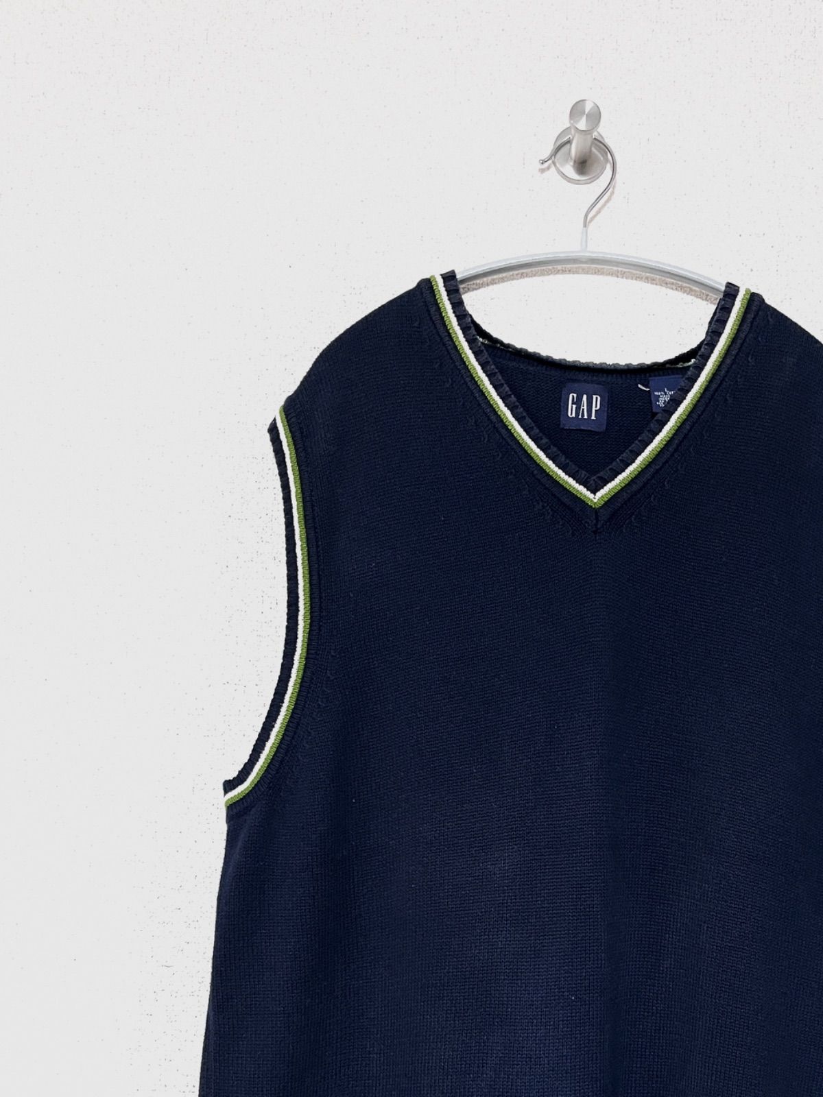 90s GAP ブラック ベスト L ヴィンテージ　old GAP 90s GAP ブラック ベスト L ヴィンテージ old GAP GAP】90-00s ニット