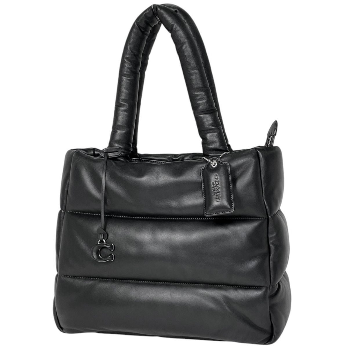 コーチ COACH ピロートートバッグ ハンドバッグ トートバッグ レザー ブラック CE722 レディース