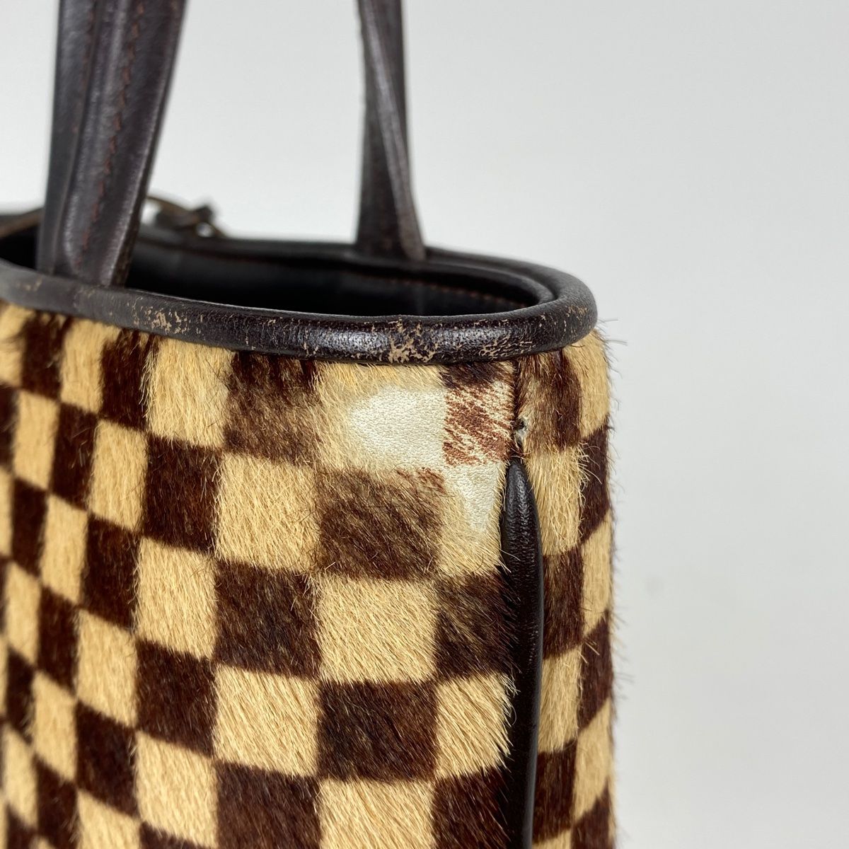 ルイ・ヴィトン Louis Vuitton インパラ ハラコ ハンドバッグ ダミエ