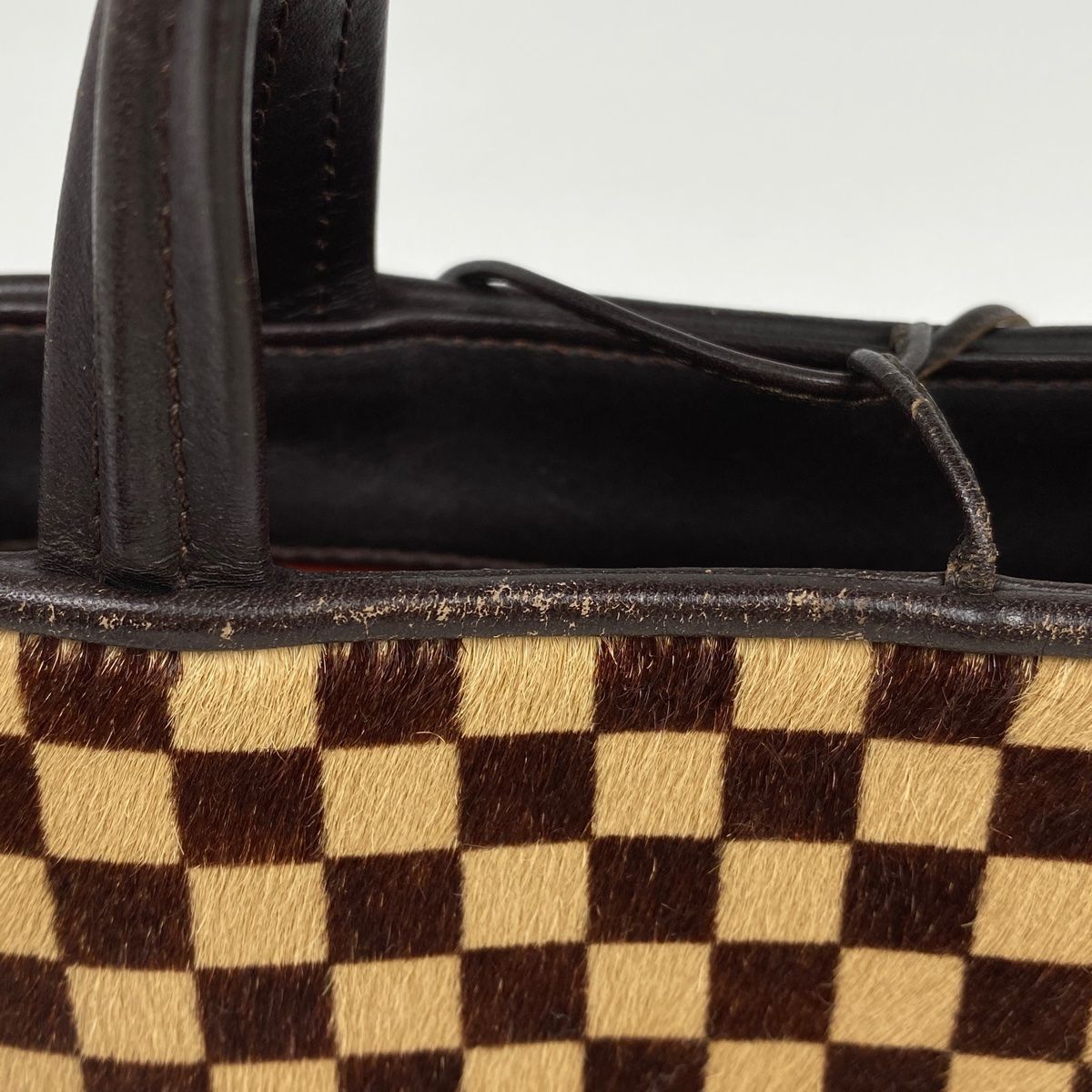 ルイ・ヴィトン Louis Vuitton インパラ ハラコ ハンドバッグ ダミエ