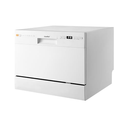 COMFEE 食洗機 工事不要 3 5人用 家庭用 大容量 30点入り 食器洗い乾燥機 コンパクト 75℃高温洗浄 食器洗浄機 自動ドアオープン機能 お手入れ機能 2WAY給水 節電 CDWMT0602S W -JP ホワイト 4a4d37e2