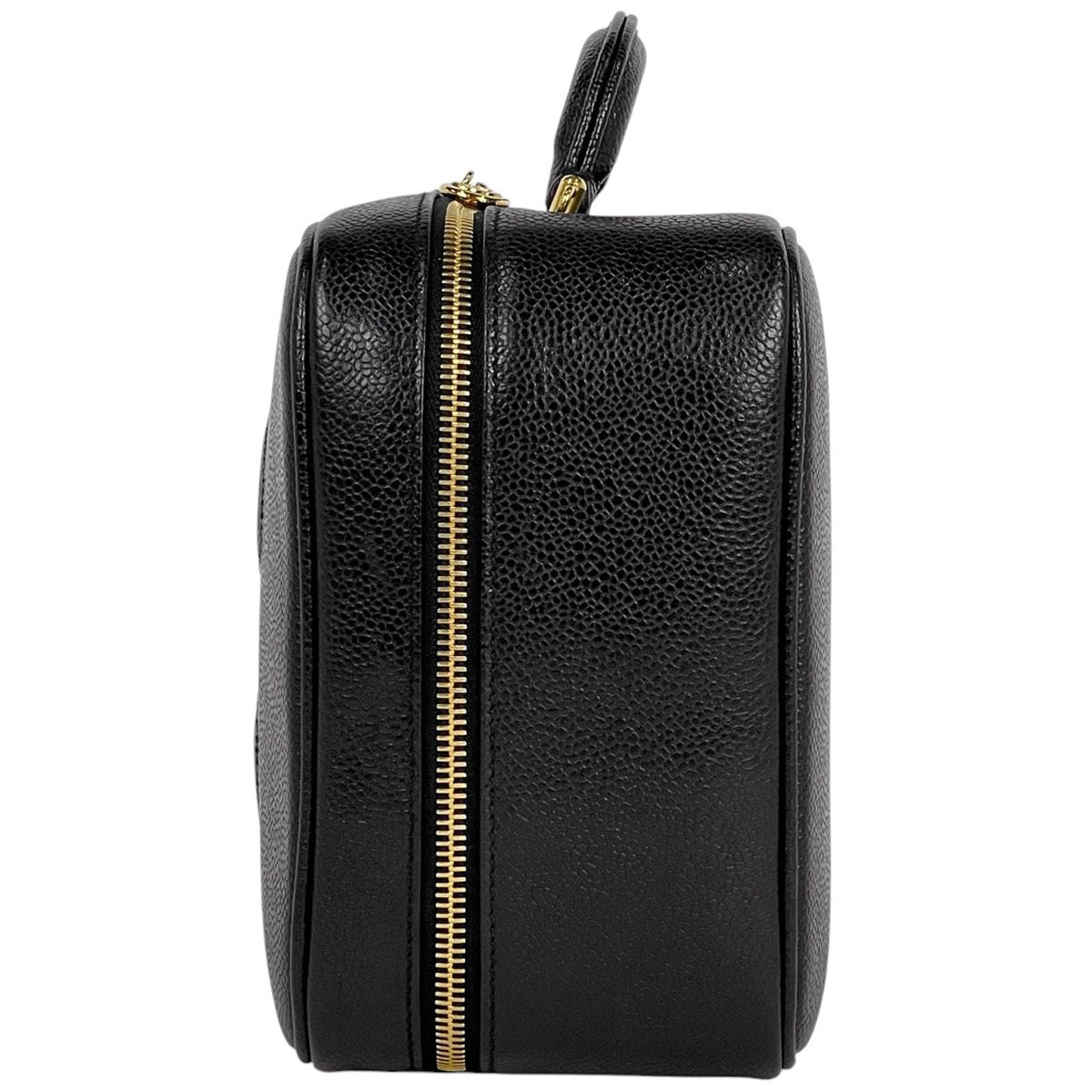 シャネル CHANEL ココマーク バニティバッグ 2WAY ショルダーバッグ メイク コスメ 化粧ポーチ キャビアスキン ブラック レディース