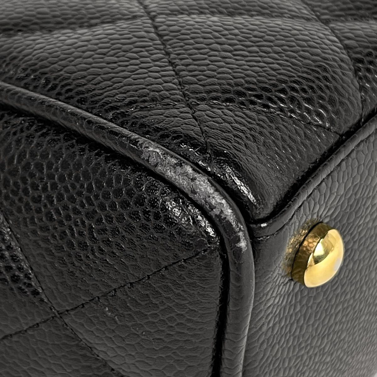 ［美品］シャネル　マトラッセ　チェーン　ココマーク　ミニボストン　ハンドバッグ シャネル ミニ ボストンバッグ ショルダーバッグ チェーン レザー ココ