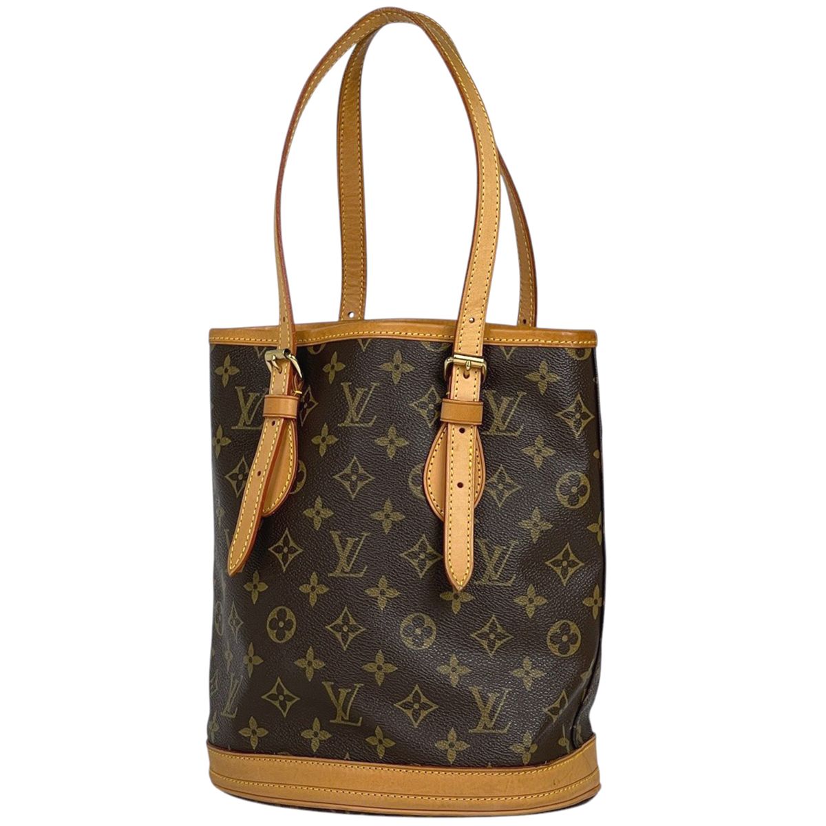 ルイ ヴィトン Louis Vuitton プチ バケット PM ショルダーバッグ バケツ型 トートバッグ モノグラム ブラウン M42238 レディース