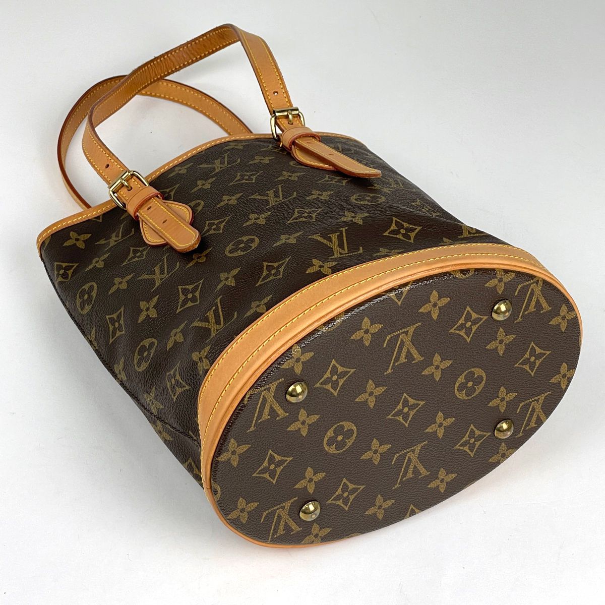 ルイ ヴィトン Louis Vuitton プチ バケット PM ショルダーバッグ バケツ型 トートバッグ モノグラム ブラウン M42238 レディース