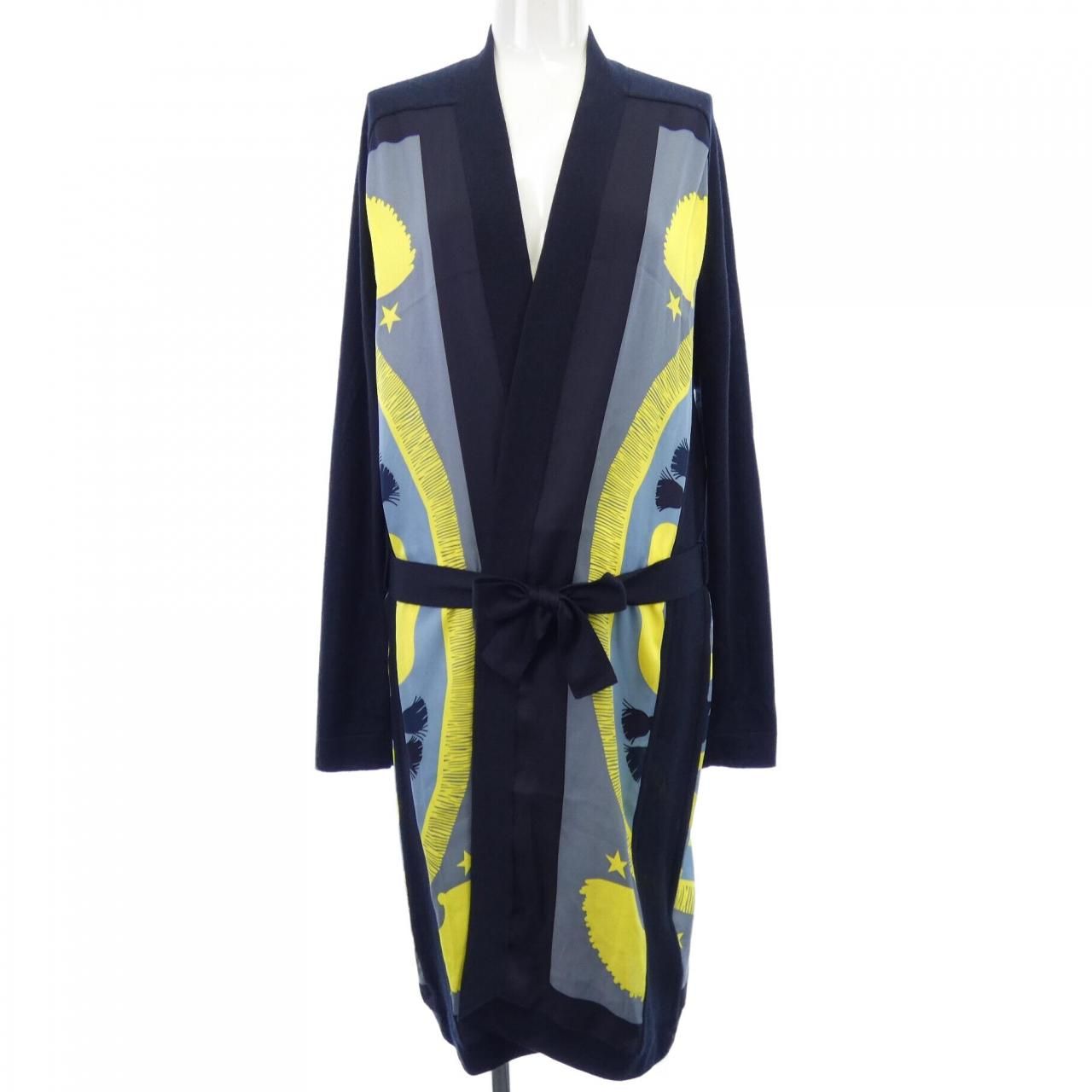 エルメス HERMES POSTE ET CAVALERIE 16-7755 ツイルレーヌ ロングカーディガン