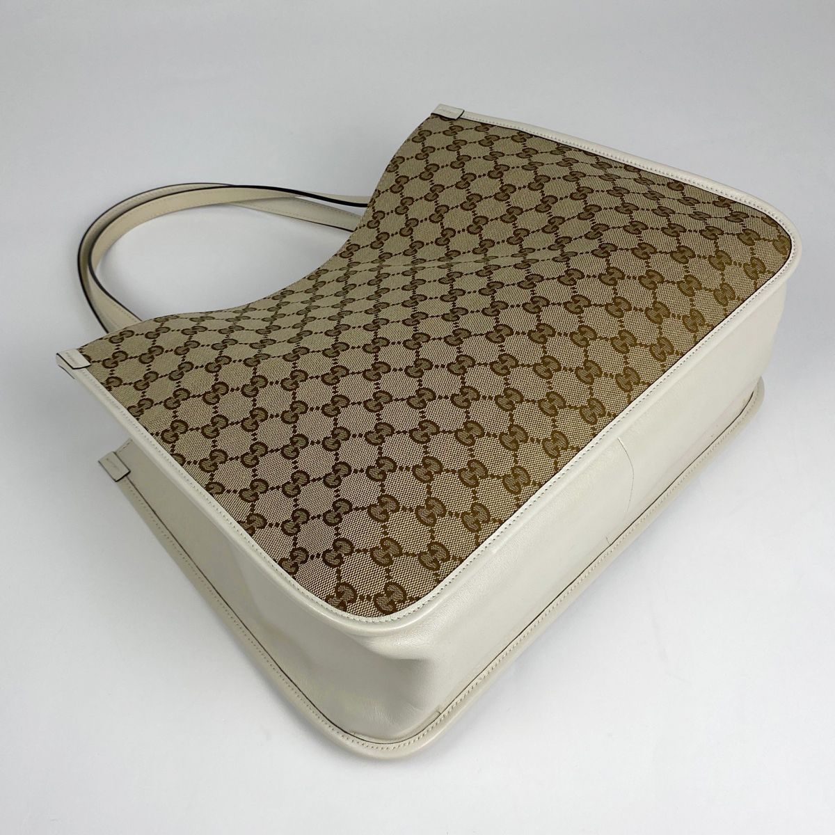 グッチ GUCCI ホースビット トートバッグ ショルダーバッグ トートバッグ GGキャンバス ベージュ ホワイト 623694 レディース