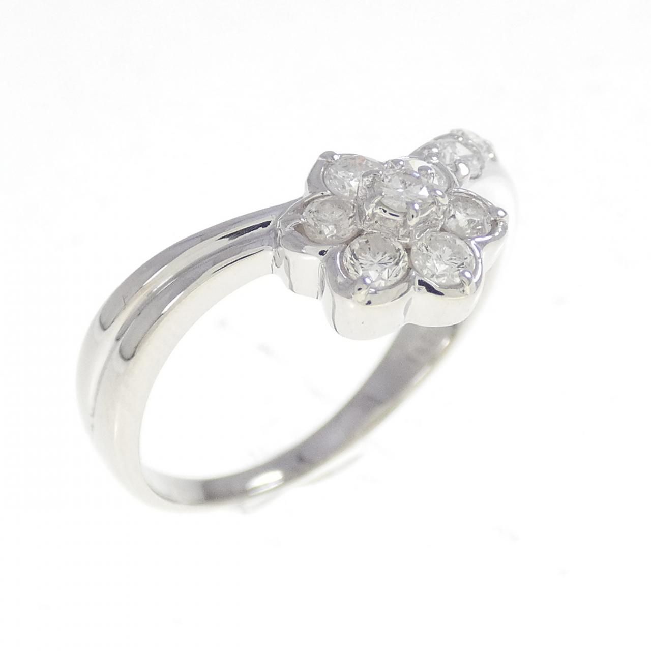 PT900 フラワー ダイヤモンド リング 0.30CT