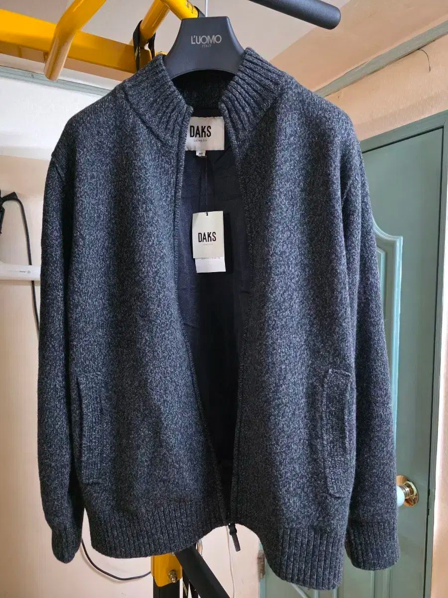 ダックス メンズ ニット ジップアップ カーディガン グレー