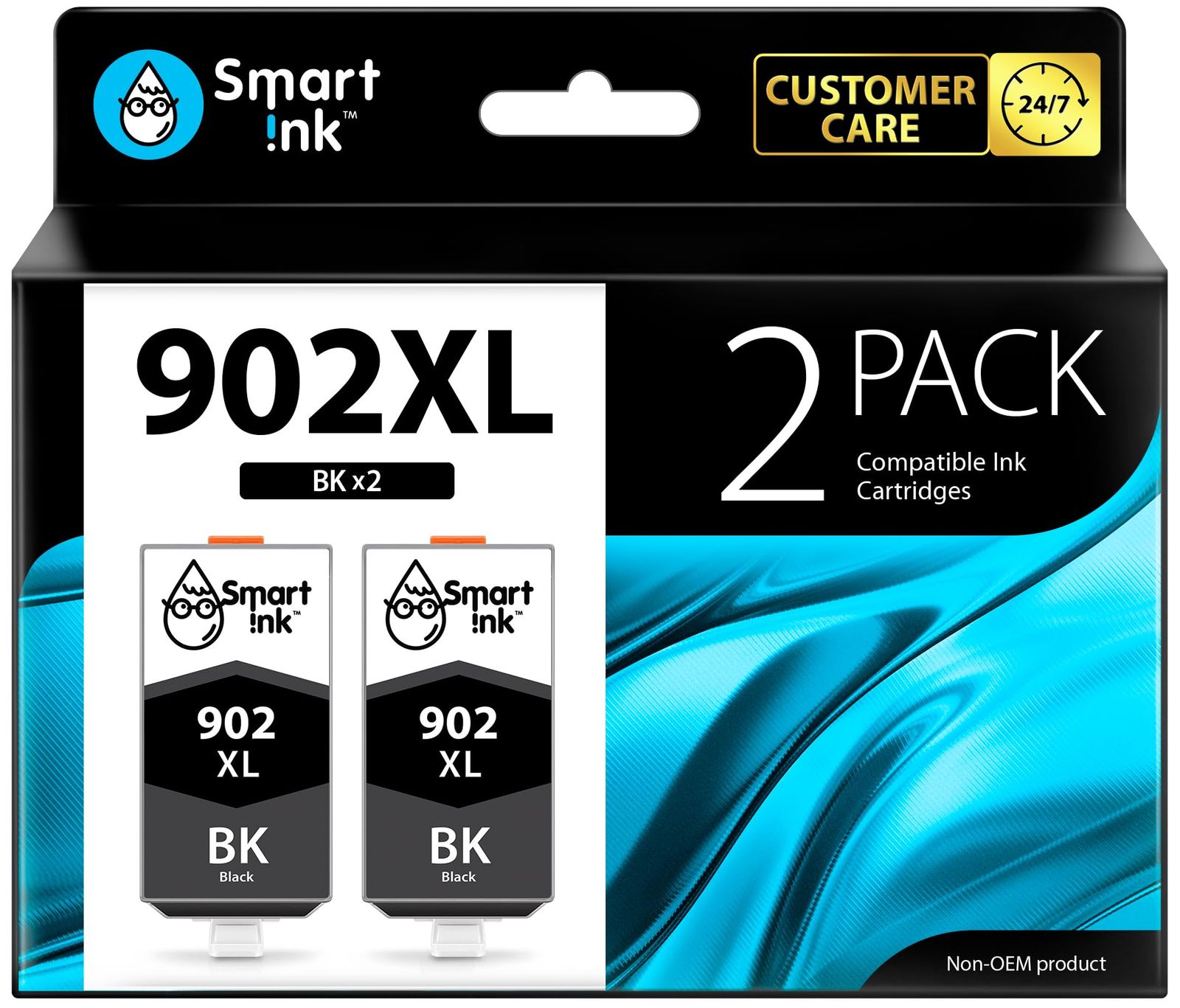 Smart Ink 互換インクカートリッジ HP 902XL 902 XL交換用 ブラック2個 コンボパック OfficeJet Pro 6978 6968 6970 6975 6960 Officejet 6962 6958 6950 6954 695