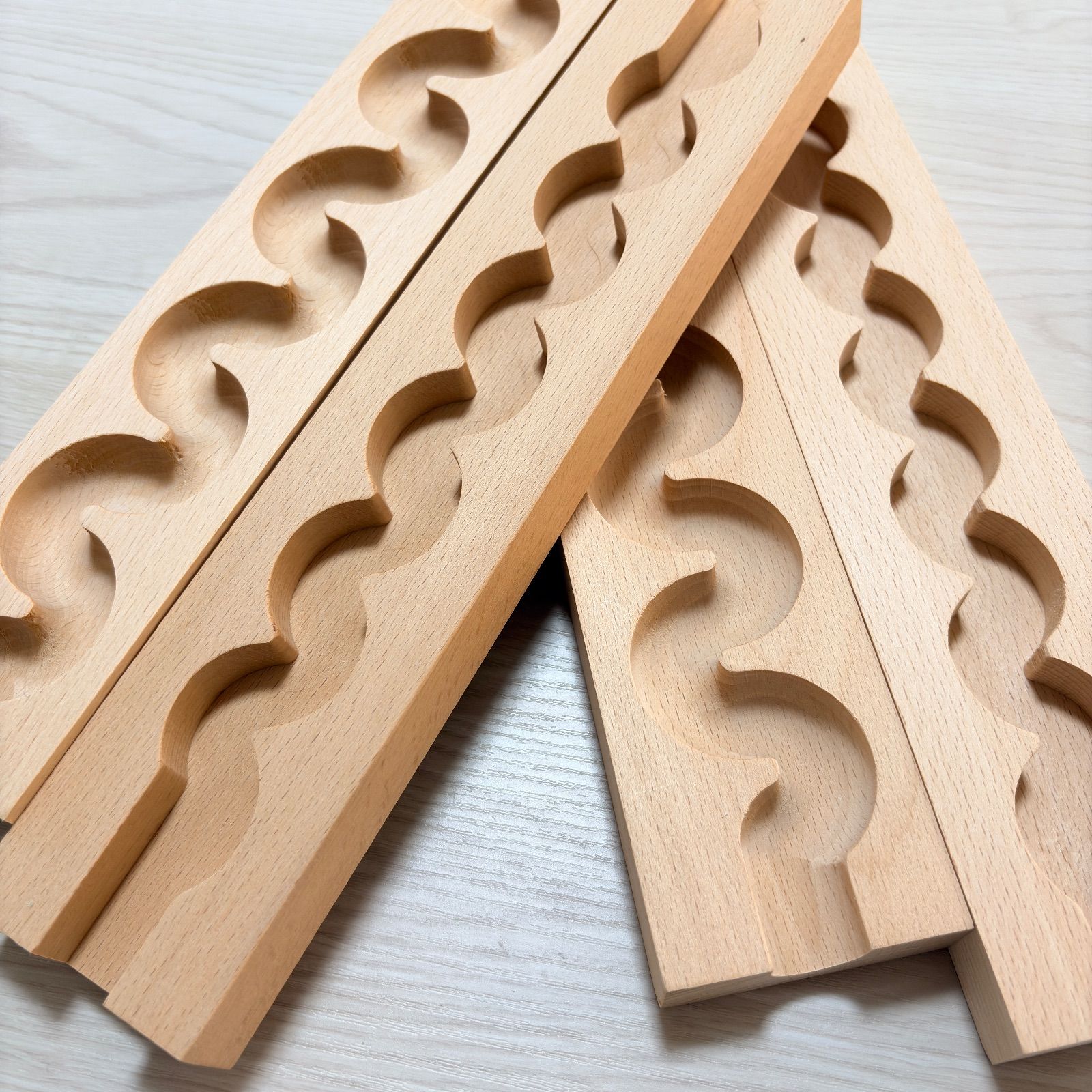 4個セット】ビー玉転がし くねくねスロープ ピタゴラスイッチ 知育玩具