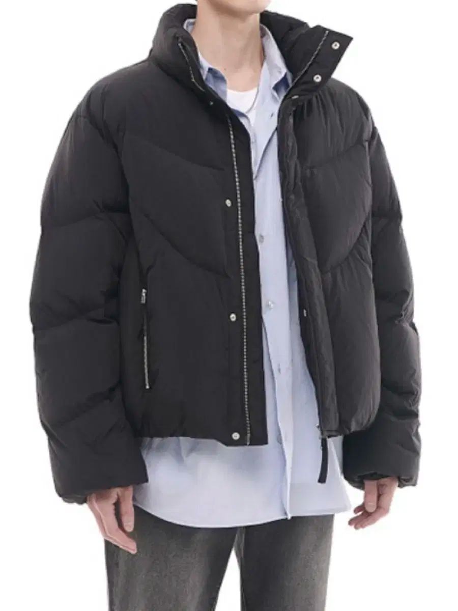 M ビースロー カーブ LINE ショート パファー ダウン パープル ダウン