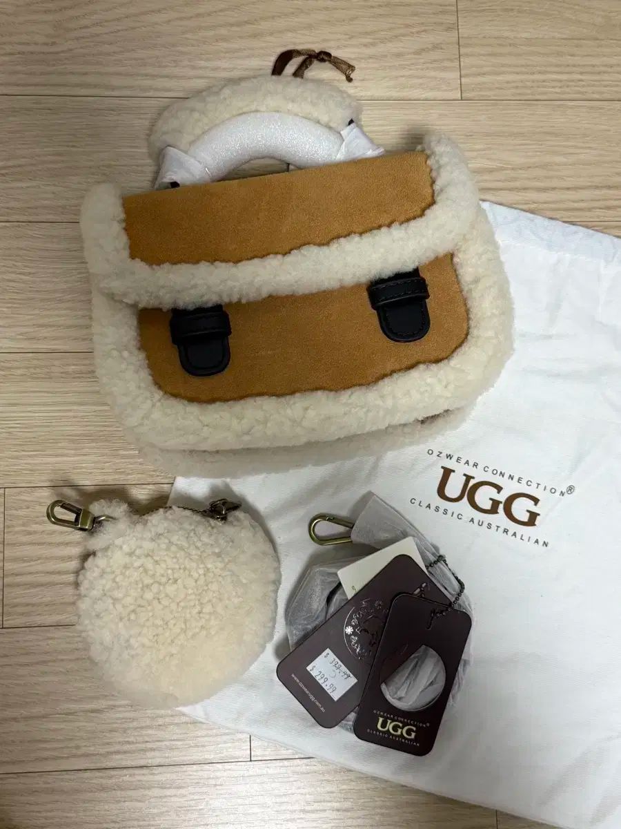 UGG スウェード シアリングバッグ チャーム セット