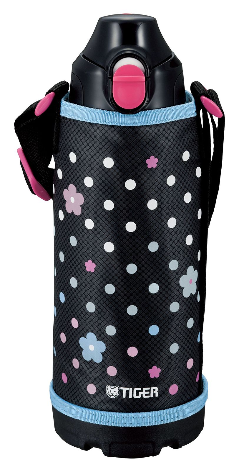 タイガー 水筒 800ml 直飲み コップ 付 2WAY ステンレス ボトル ポーチ付き サハラ ブルーフラワー MBO-E080-A Tiger