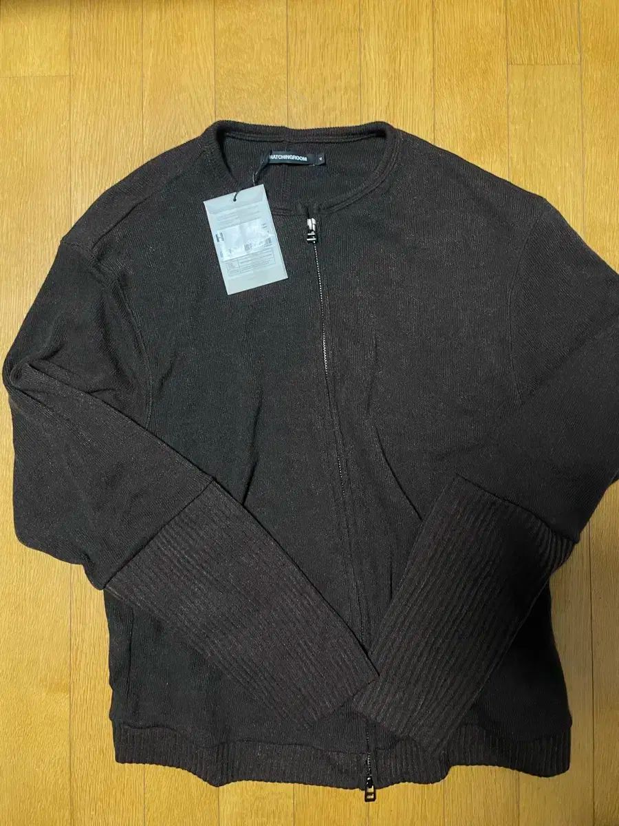 Hatchingroom レイヤード カーディガン ブラウン 4サイズ