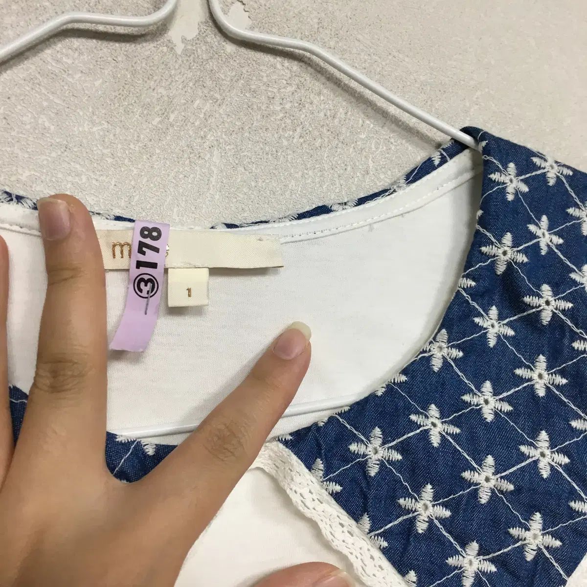 デニムカラ―半袖Tシャツ