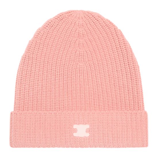 CELINE ピンク カシミアニット帽 CELINE トリオンフ ニット帽 / ヘリテージカシミア - メルカリ