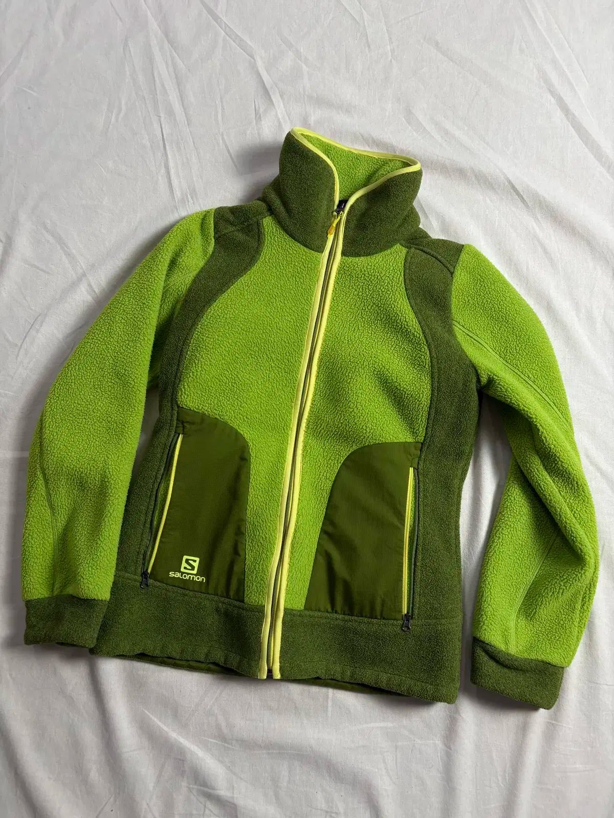 Salomon サロモン ライムグリーン フリース ジャケット 95