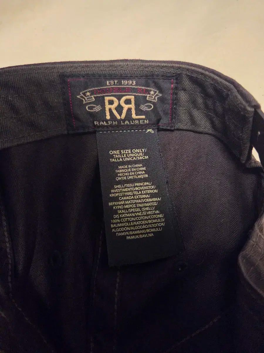 RRL ダブルアールエル ガーメント ダイング ツイル ベースボールキャップ ブラック