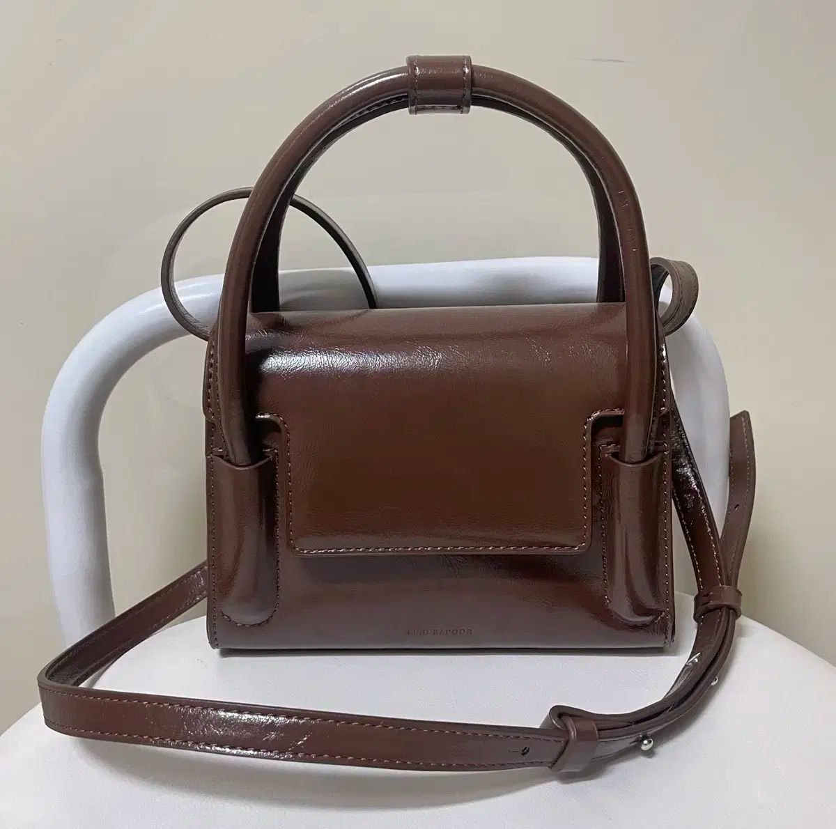 FIND KAPOOR ファインドカプア マティバッグ 18 クリンクルド ダークブラウン
