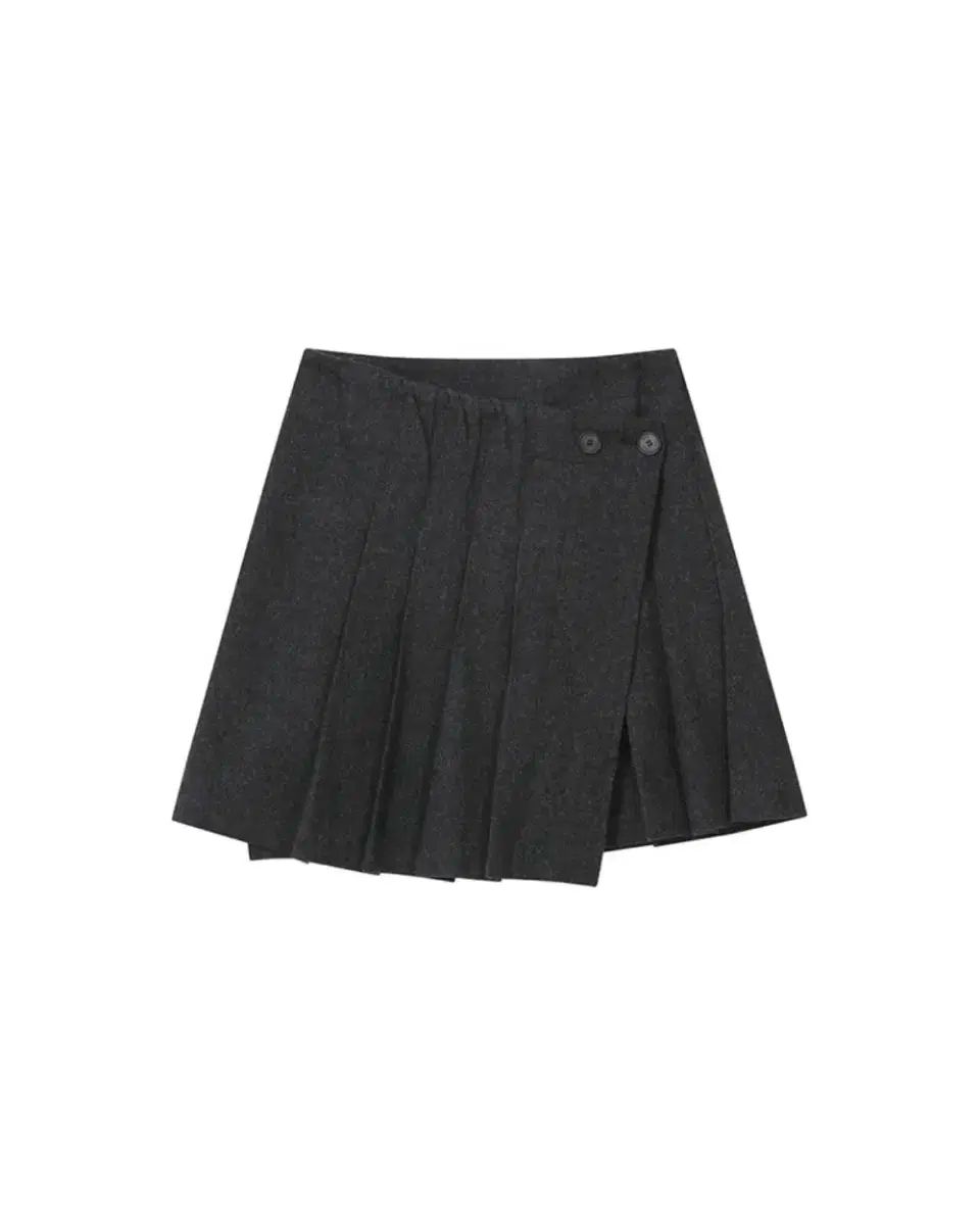 ミセキソウル プリーツ ミディ スカート チャコール