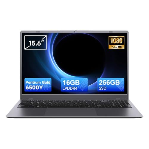 15.6インチノートパソコン 16GB RAM 256GB SSD ゴールド6500Yプロセッサ 2コア 最大3.4GHz 1080P FHDディスプレイ ウェブカメラ WIFI 5 BT5.0 Type-C スペースグレイ パソコンp