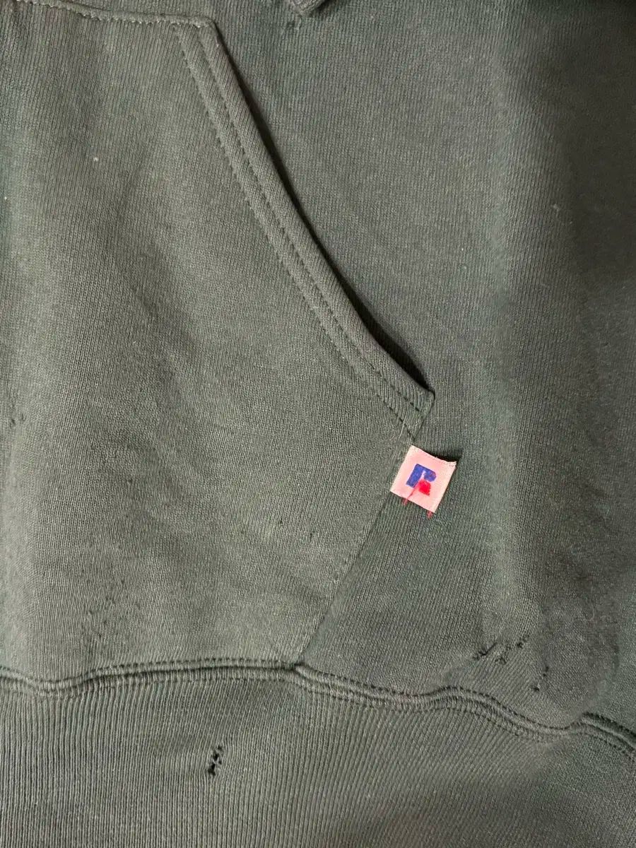 90s アメリカ製 ラッセル ヴィンテージ WHO フードジップアップ グリーン