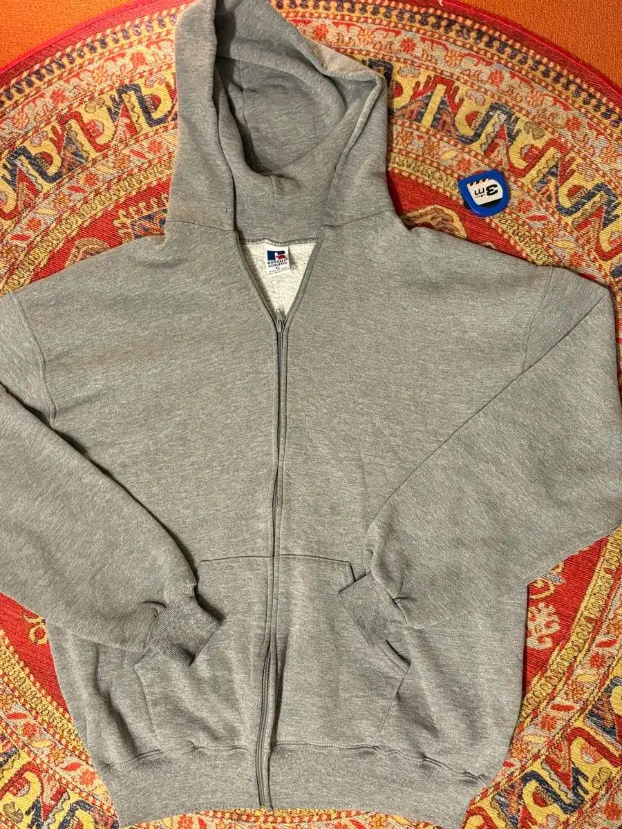 90s ラッセル ヴィンテージ アメリカ製 WHOジップアップ Tシャツ グレー