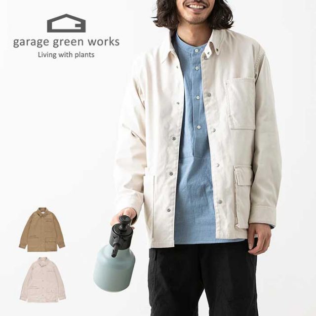 ガレージグリーンワークス カバーオール garage green works 231003 TEC DRILL GARDENER COVERALL ワークジャケット アウター ユニセックス 240225