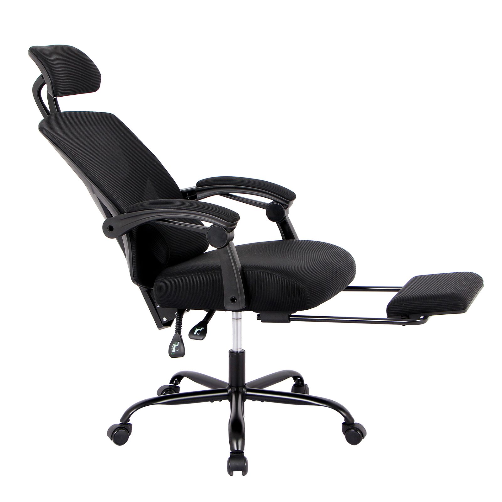 オフィスチェア 事務所チェア リクライニング機能 足載せ付き