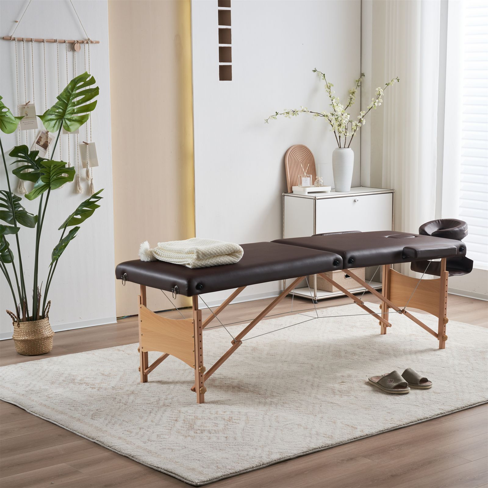 2個セット】【 プラスサイズ】【グレー】 マッサージベッド 折りたたみ