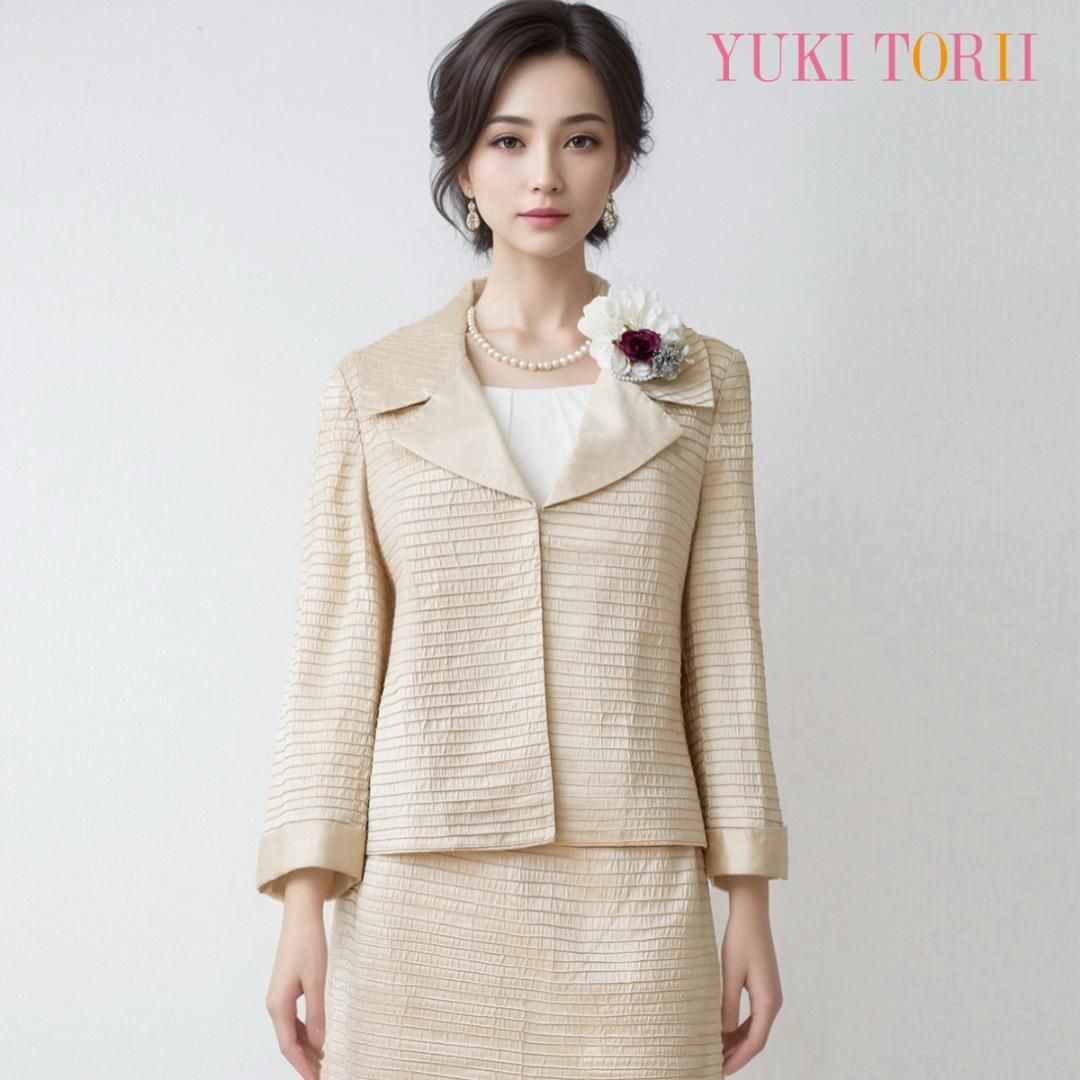 当日発送 ユキトリイ シルク セレモニー ベージュ 38