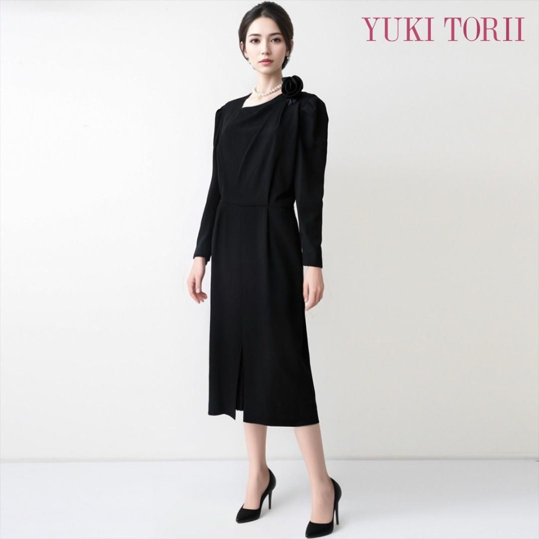 当日発送 ユキトリイ 礼服 大き目な7号 コサージュ付き