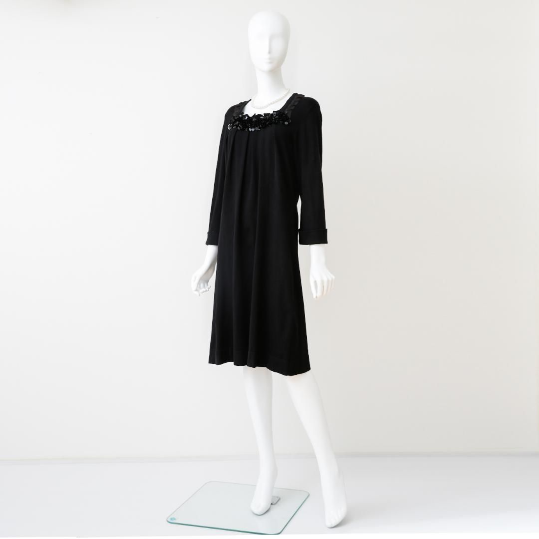 ♪当日発送可能【美品】ユキ トリイ シルク混 セレモニー 40 黒 ◎当日発送