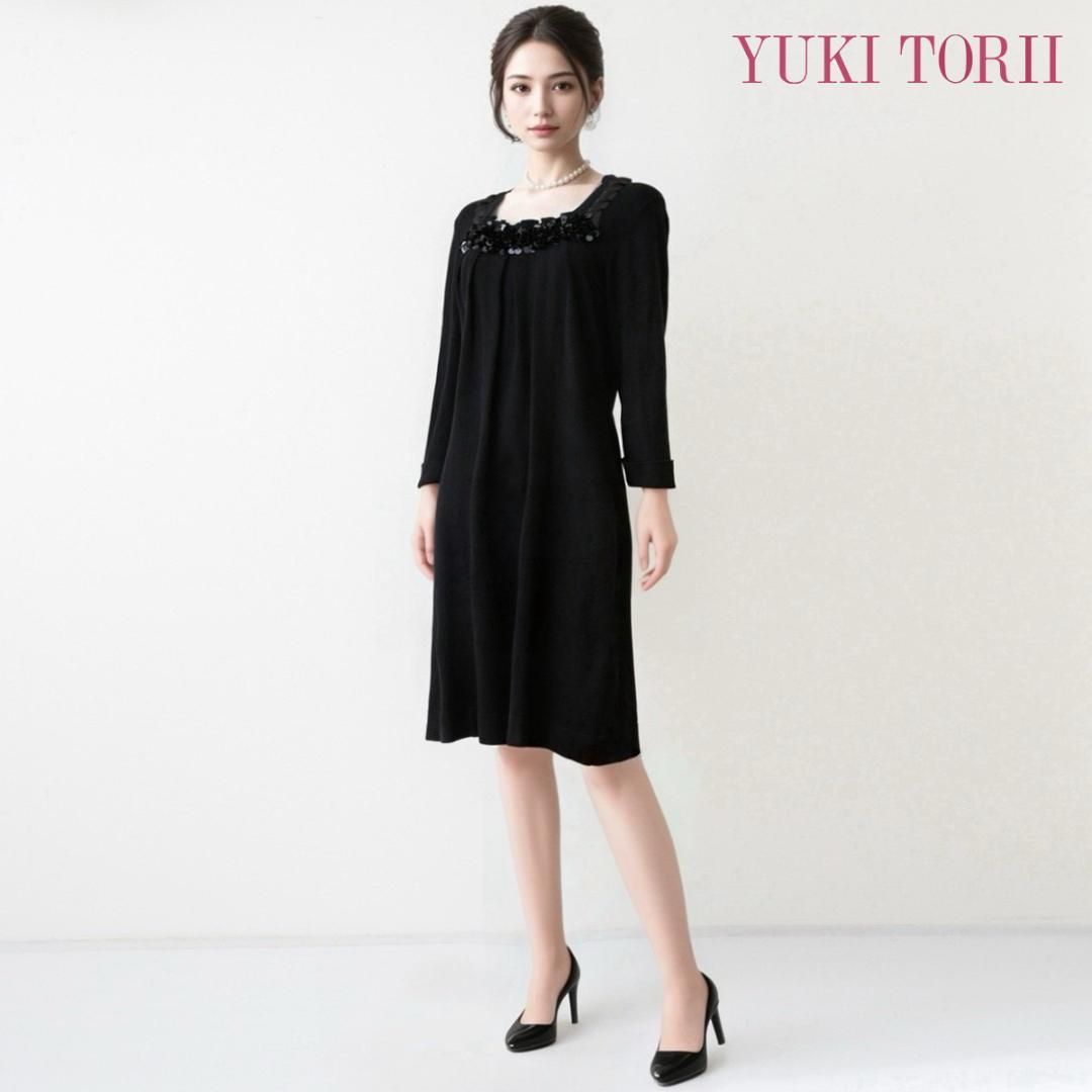 当日発送 ユキ トリイ シルク混 セレモニー 40 黒