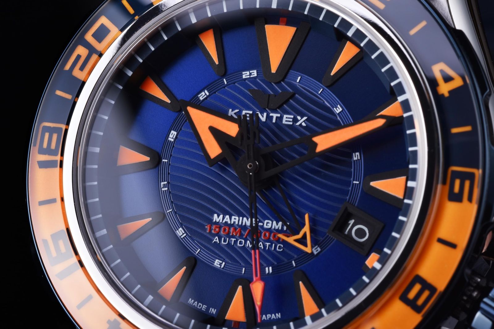 ケンテックス 腕時計 MARINE GMT 機械式自動巻き 88本 S 820 X 06 メンズ ブルー