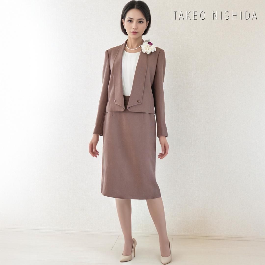 当日発送 タケオニシダ セレモニースーツ 9号 ローズブラウン